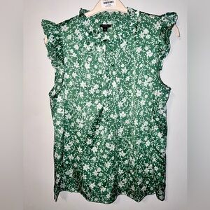 Ann Taylor Factory green floral top